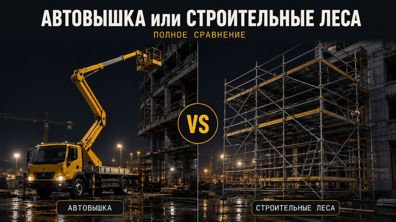 Автовышка или строительные леса: полное сравнение для заказчика