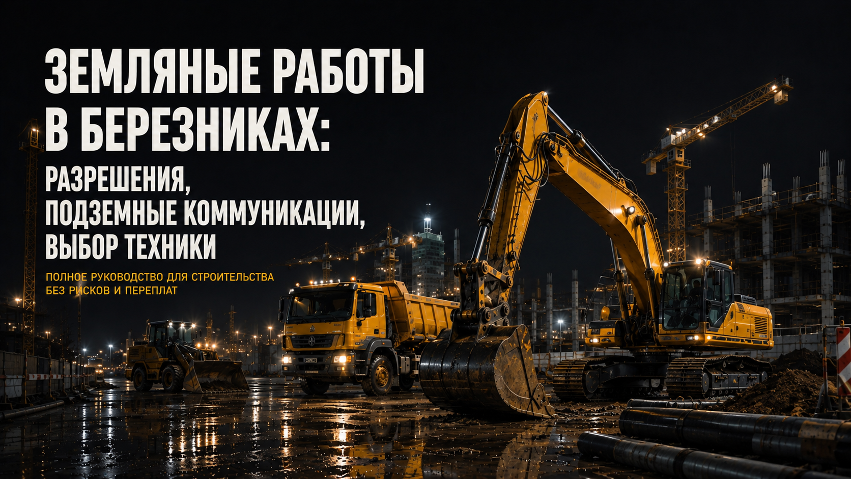 Земляные работы в Березниках: разрешения, подземные коммуникации, выбор техники