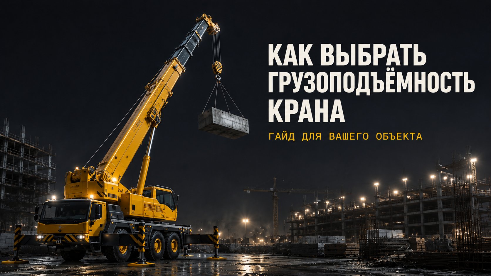 Как выбрать грузоподъёмность крана для вашего объекта